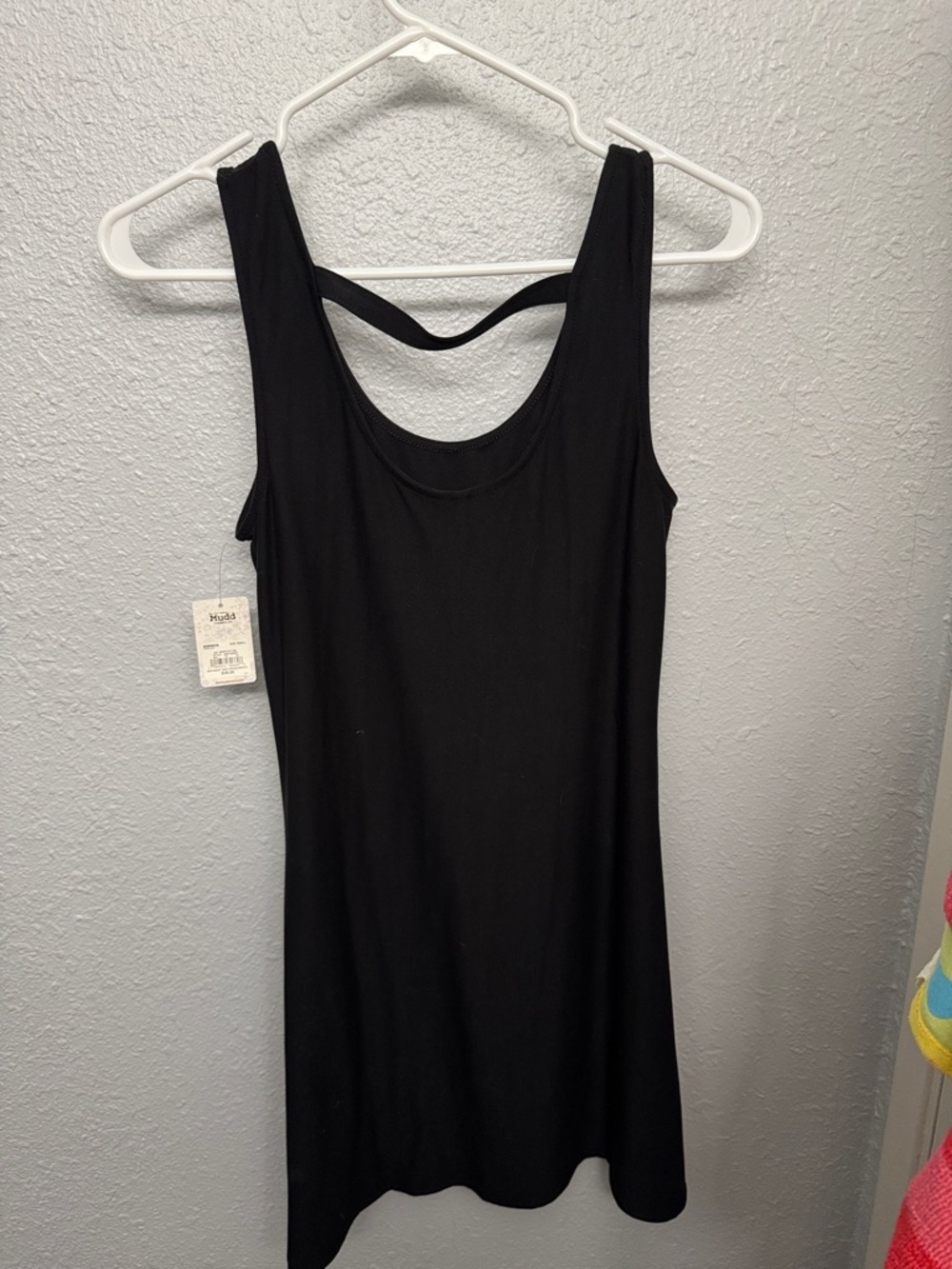 Mudd Black Midi Dress with Purple & White Floral Embroidery - Picture 2 of 4